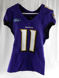 2020 Baltimore Ravens Slade Bolden #11 Game Used Purple Practice Jersey Ford P 8