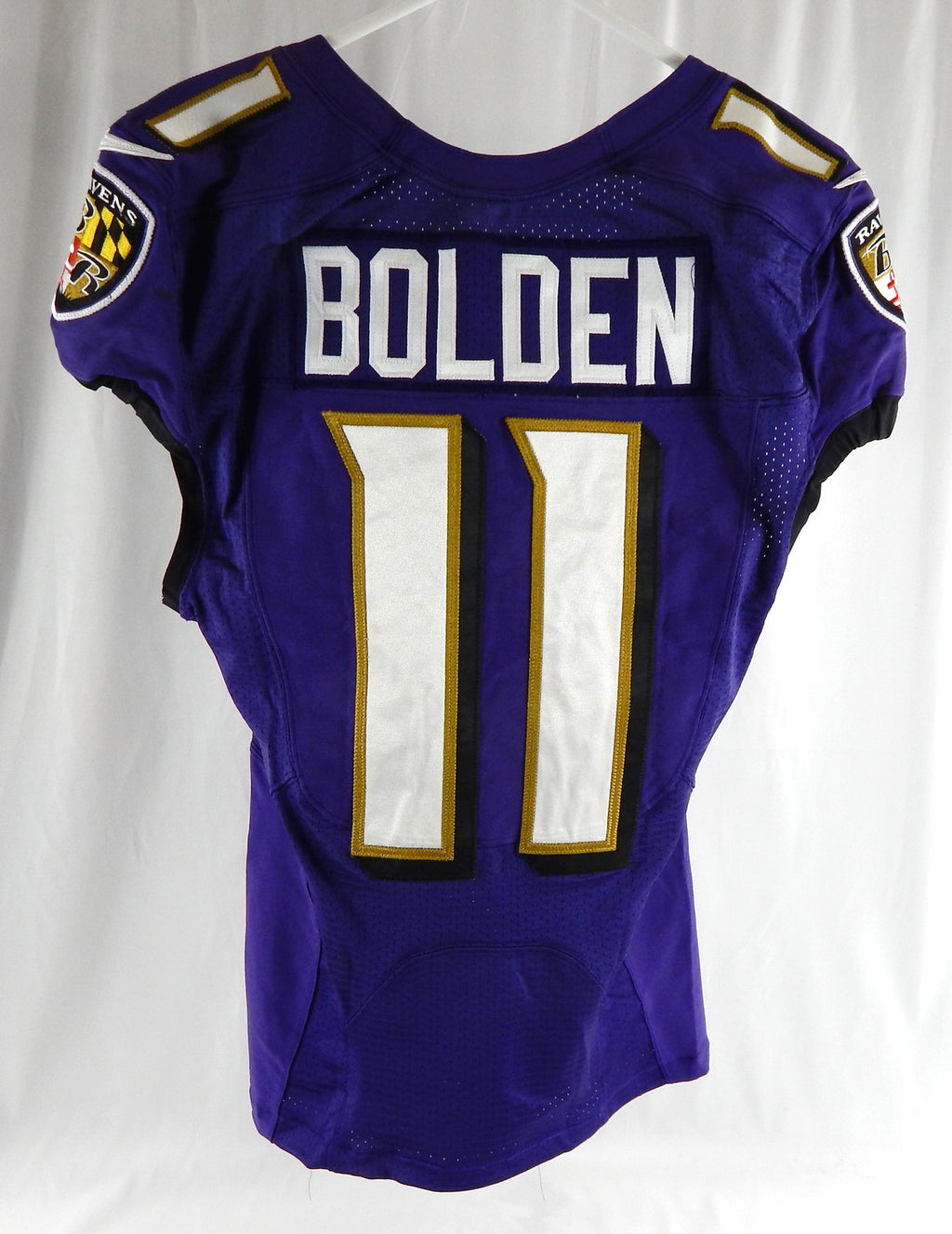 2020 Baltimore Ravens Slade Bolden #11 Game Used Purple Practice Jersey Ford P 8 Pic2