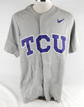 Texas Christian TCU Horned Frogs Blank Game Issued Grey Jersey Baseball 7 2017