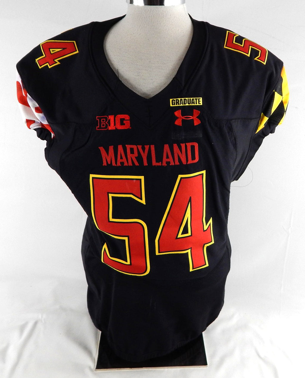 2018 Maryland Terrapins Spencer Anderson #54 Game Used Black Jersey Football