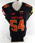 2018 Maryland Terrapins Spencer Anderson #54 Game Used Black Jersey Football
