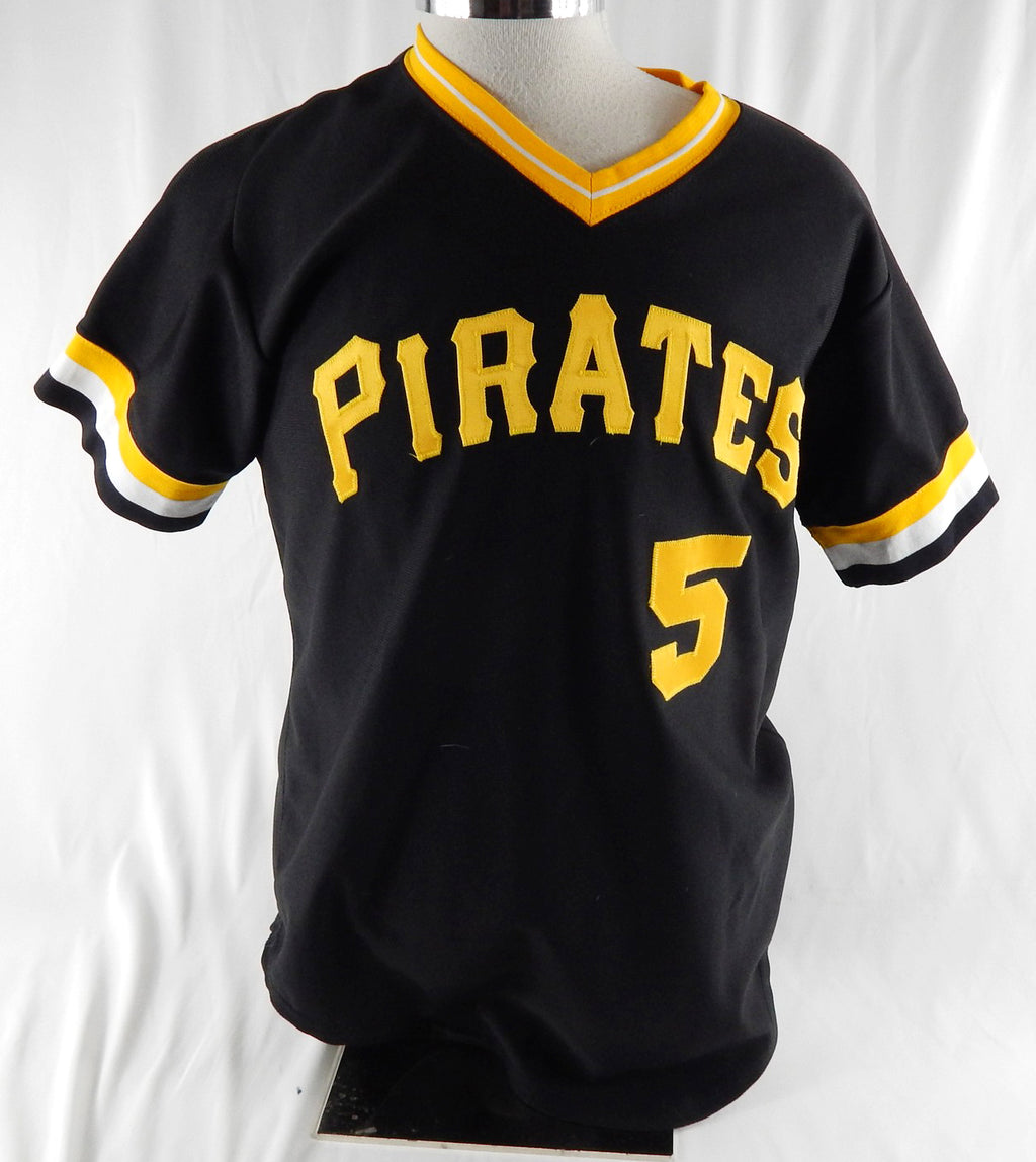 1980s Pittsburgh Pirates #5 Game Used Black Jersey 42 138