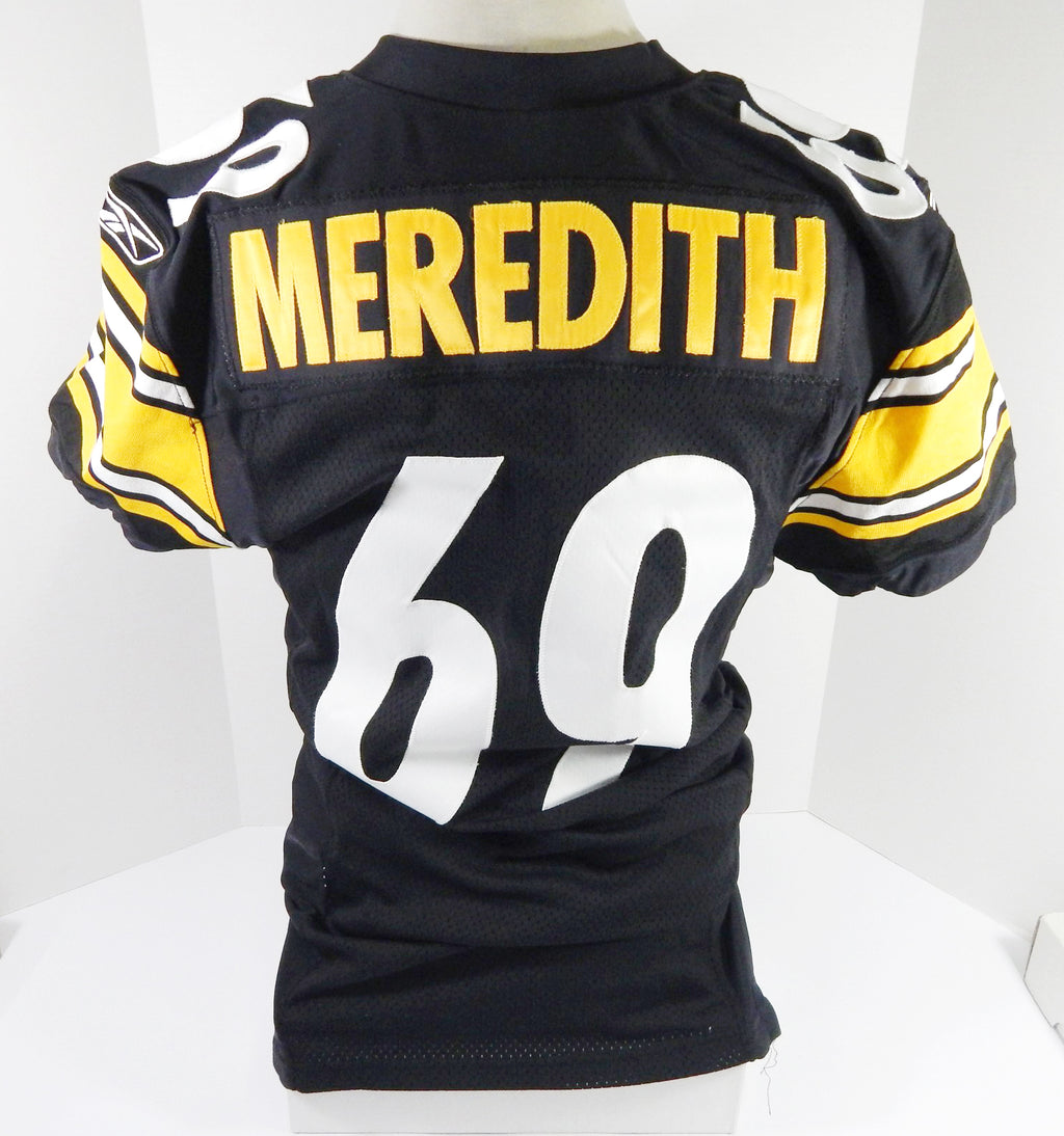 2011 Pittsburgh Steelers Jamon Meredith #69 Game Issued Black Jersey 46 DP50124