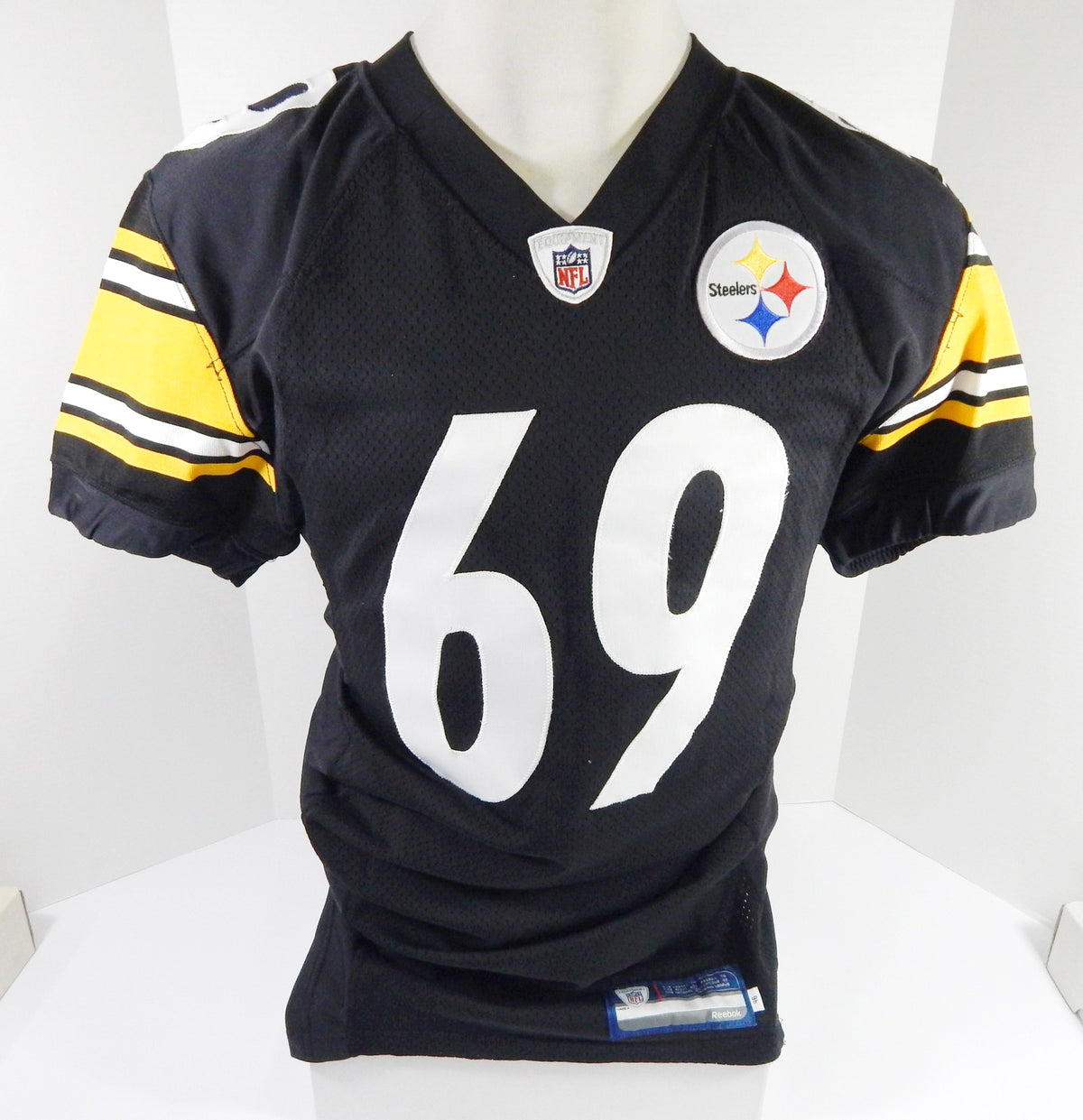 2011 Pittsburgh Steelers Jamon Meredith #69 Game Issued Black Jersey 46 DP50124 Pic2
