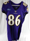 2016 Baltimore Ravens Davis #86 Game Used Purple Practice Jersey Ford Patch 42 0