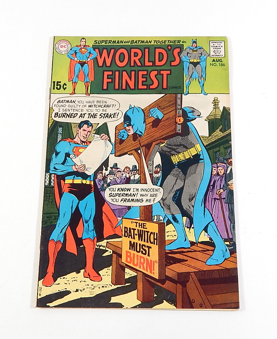 World's Finest #186 Silver Age Comic Book DC 1969 FN Superman Batman Neal Adams