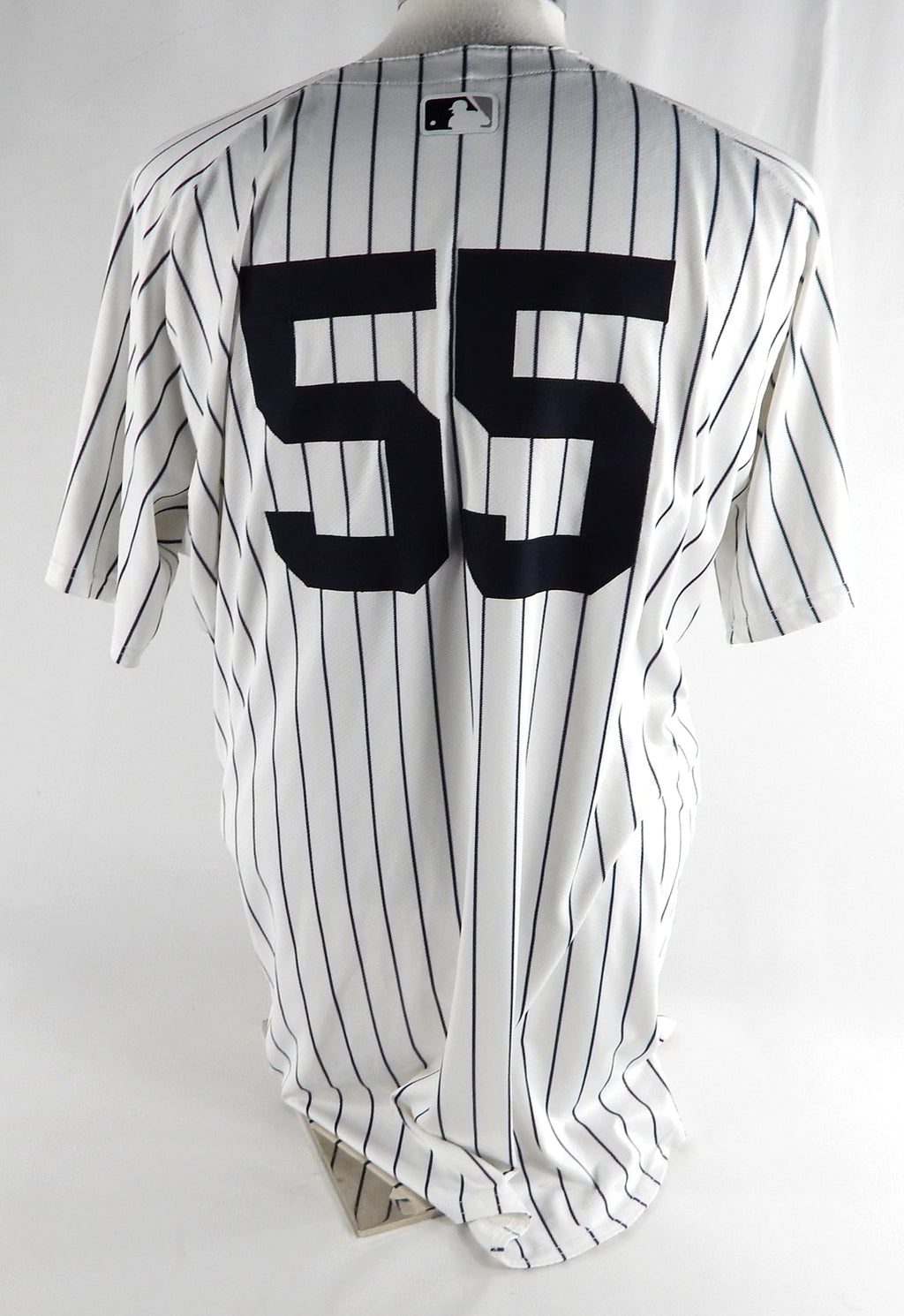 2024 New York Yankees Carlos Rodon #55 Game Issued Used White Jersey World Serie Pic2