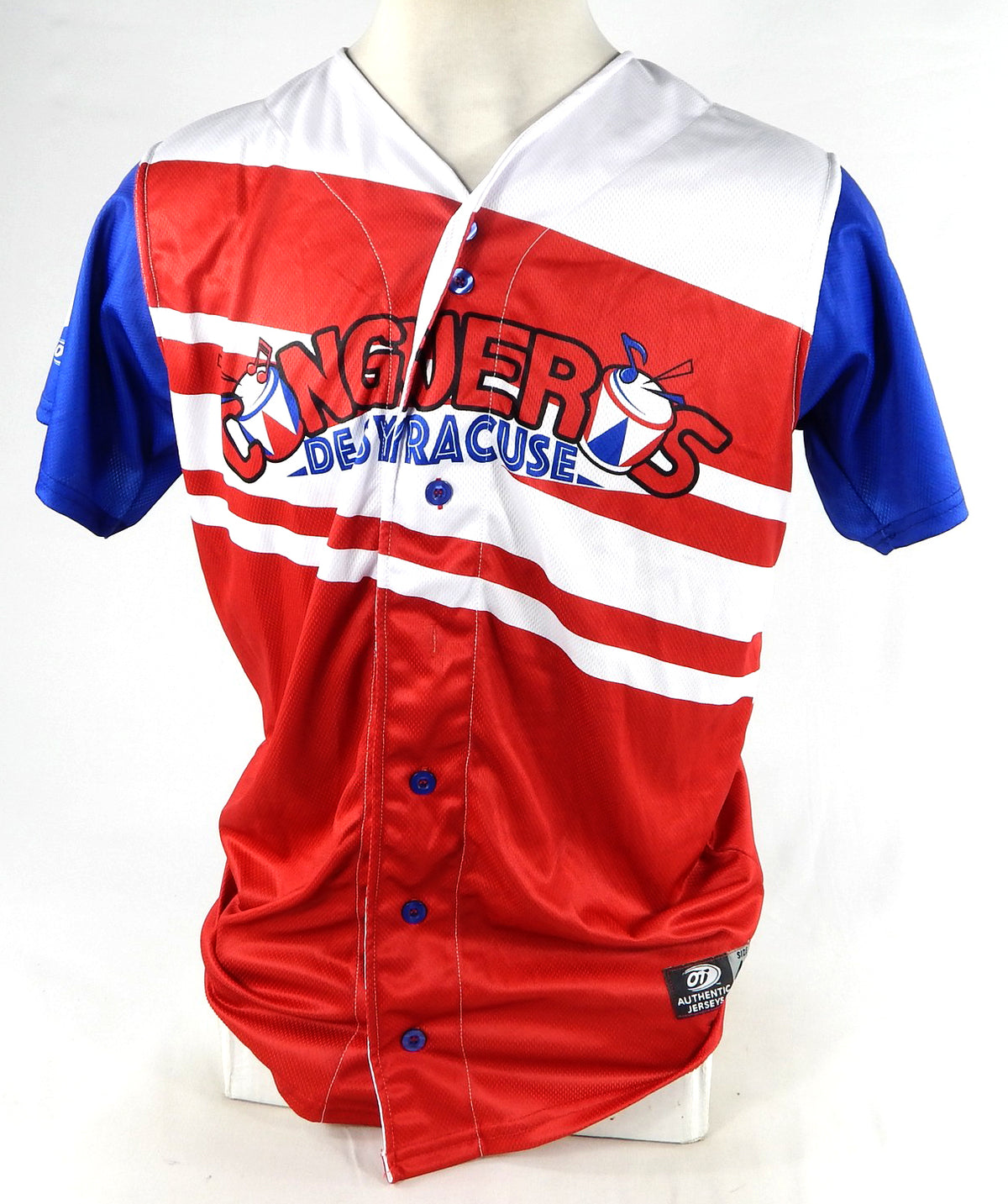 2022-23 Syracuse Mets #13 Game Issued Pos Used Red Jersey Copa Diversion 44 659