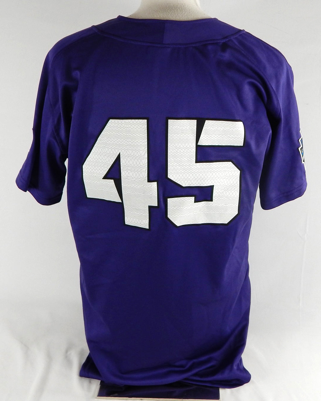 2016 Texas Christian Frogs #45 Game Used Purple Jersey World Series Patch 48 531 Pic2