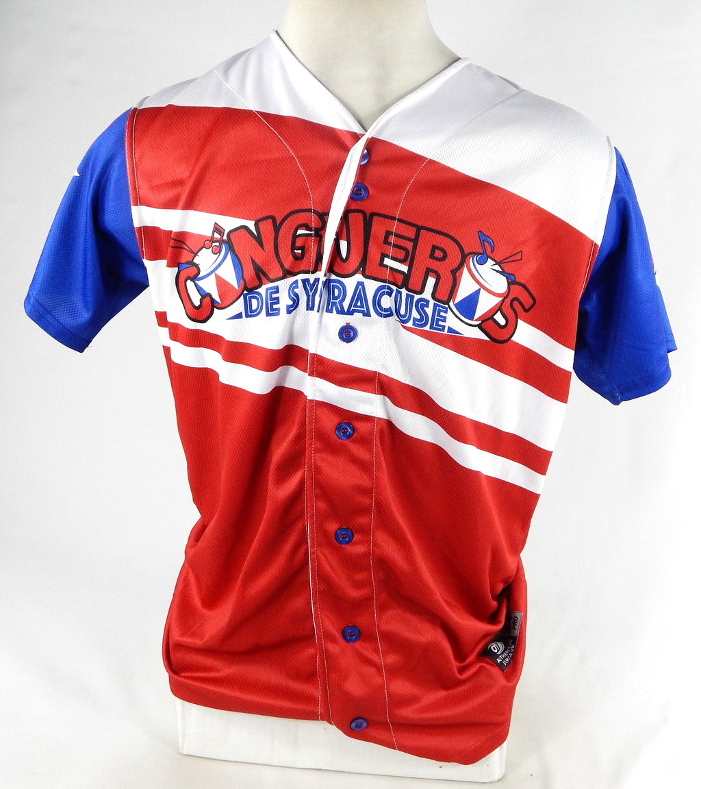 2022-23 Syracuse Mets #62 Game Issued Pos Used Red Jersey Copa Diversion 44 660