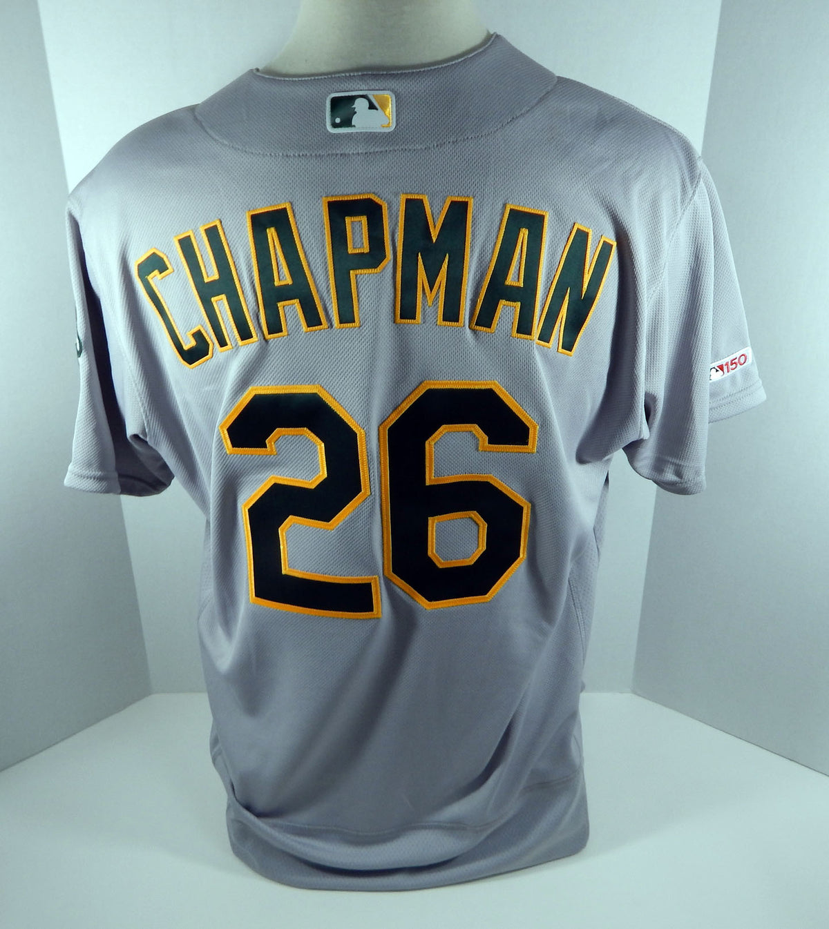 2019 Oakland A's Athletics Matt Chapman #26 Game Issued Grey Jersey 150 Patch 55