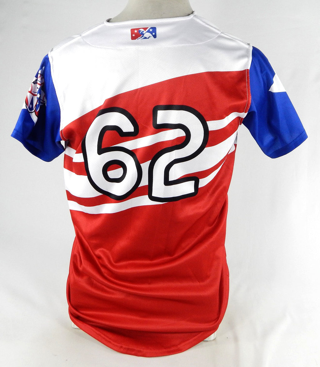 2022-23 Syracuse Mets #62 Game Issued Pos Used Red Jersey Copa Diversion 44 660 Pic2