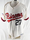 2017 Buffalo Bisons Wil Browning #27 Game Used White Jersey 30 Season Patch L 42