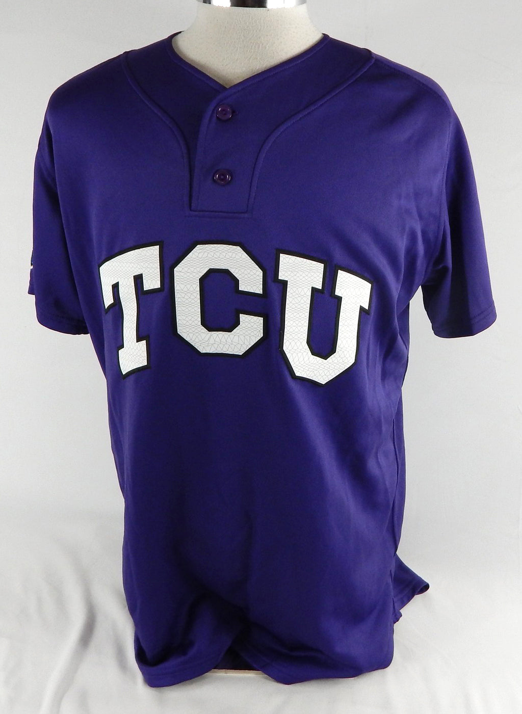 2016 Texas Christian TCU Horned Frogs #24 Game Used Purple Jersey CWS Patch XL 2