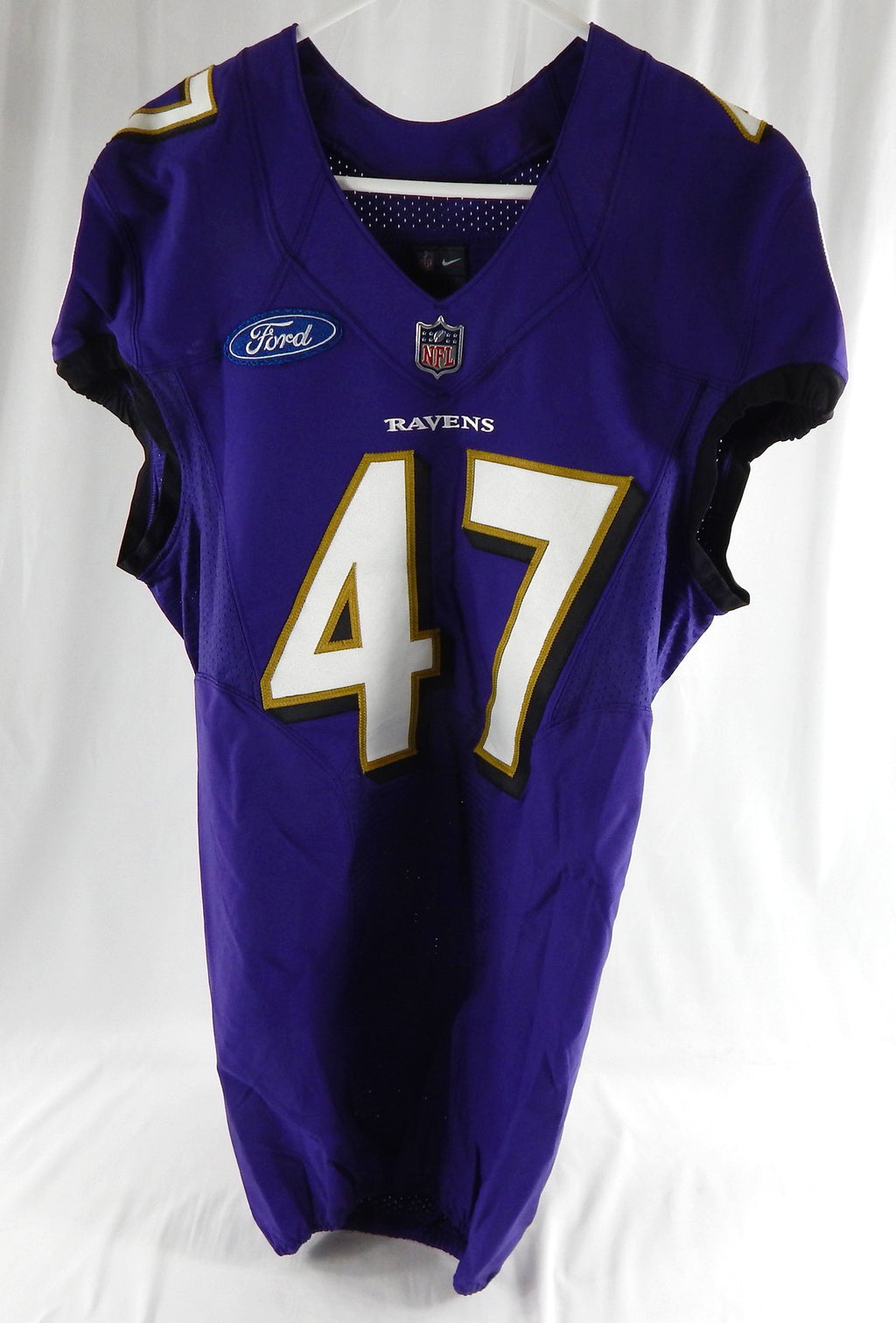 2017 Baltimore Ravens Jeremiah Attaochu #47 Game Used Purple Practice Jersey h 2