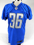 2018 Detroit Lions Andre Chachere #36 Game Used Blue Practice Jersey 46 316