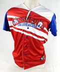 2022-23 Syracuse Mets #20 Game Issued Pos Used Red Jersey Copa Diversion 44 661