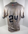 2017 Syracuse Chiefs Bengie Gonzalez #24 Game Used Sign Brown Dog Night Jersey