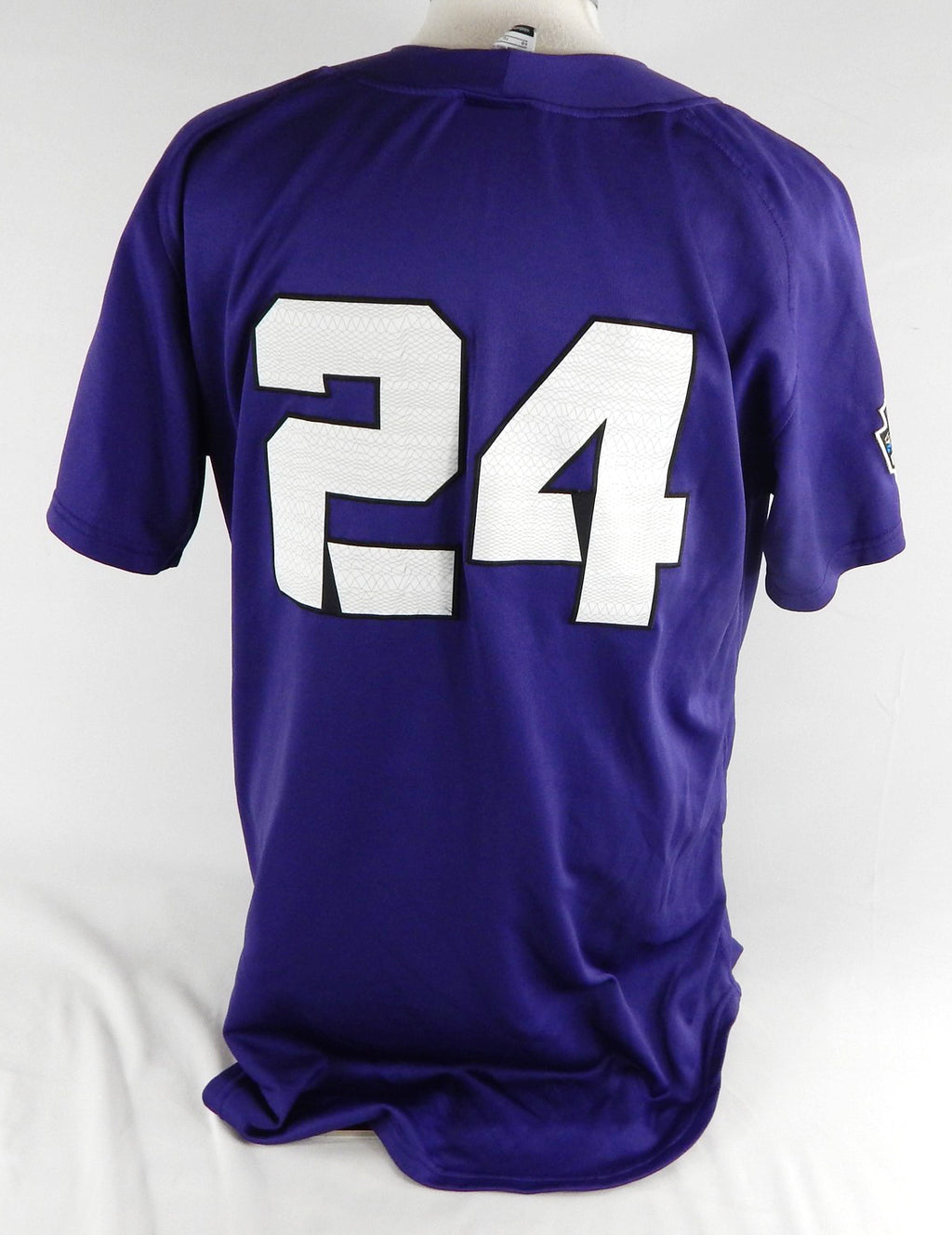 2016 Texas Christian TCU Horned Frogs #24 Game Used Purple Jersey CWS Patch XL 2 Pic2