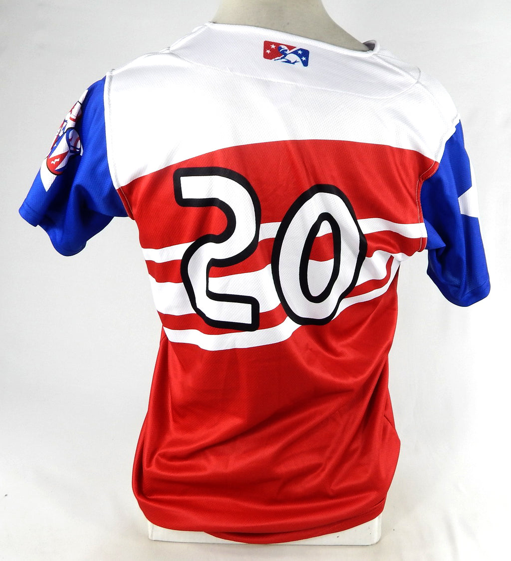 2022-23 Syracuse Mets #20 Game Issued Pos Used Red Jersey Copa Diversion 44 661 Pic2
