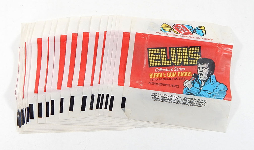 1978 Donruss Elvis Presley Empty Display Box with 20+ Wrappers Pic2