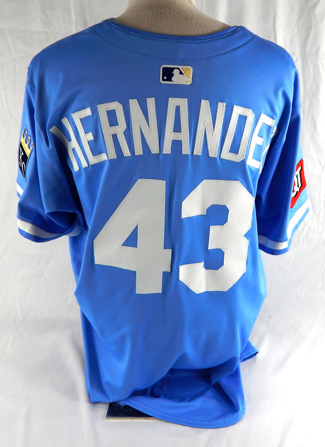 2025 Kansas City Royals Carlos Hernandez #43 Game Issued Powder Blue Jersey 3 Pic2