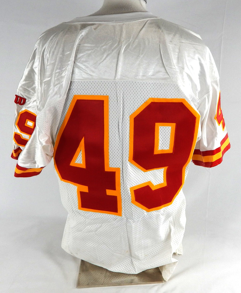 1994 Kansas City Chiefs #49 Game Issued White Jersey 75th Patch 46 085 Pic2