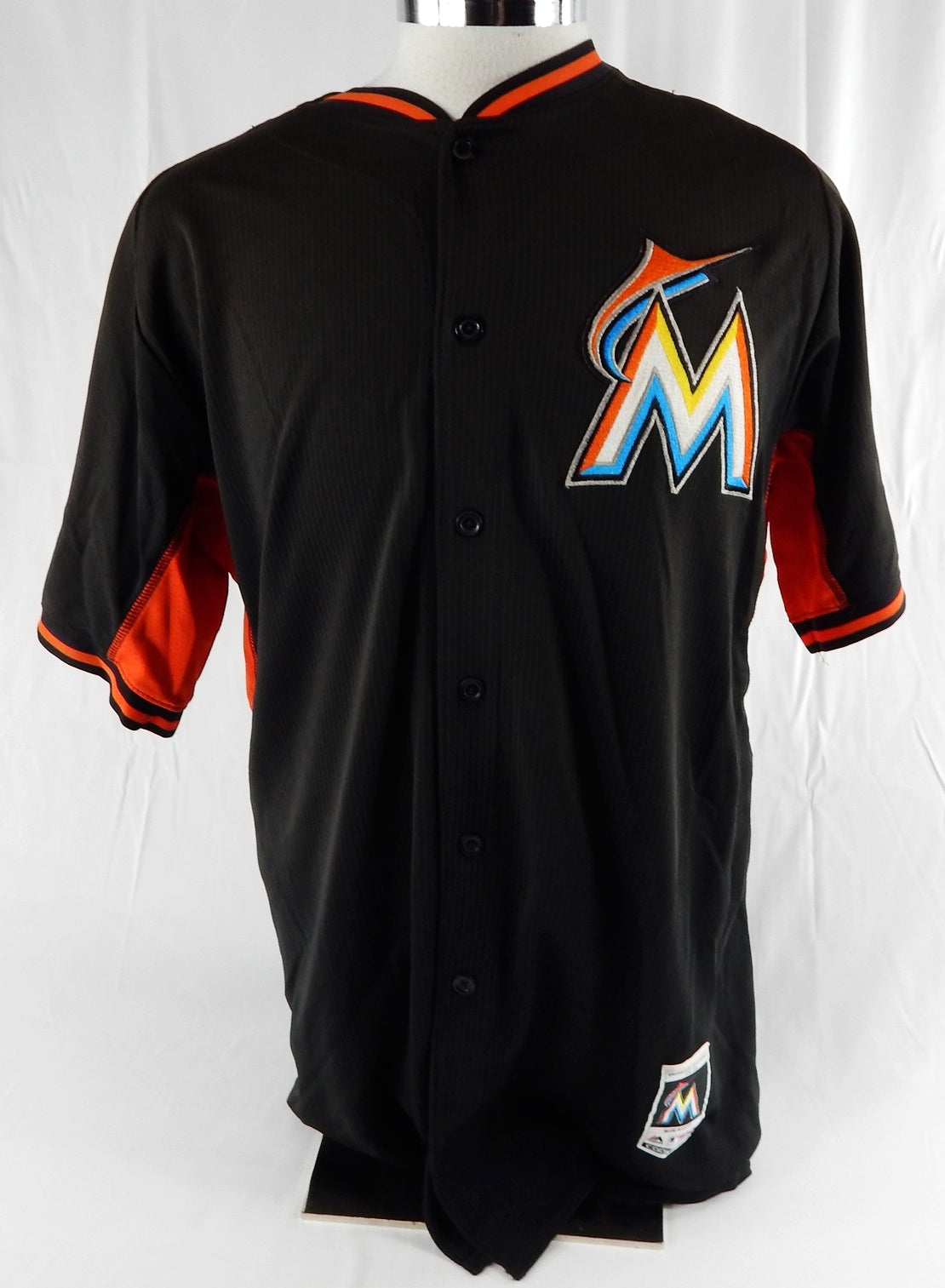 2014-16 Miami Marlins Brewster #66 Game Used Black Jersey ST BP 48 070