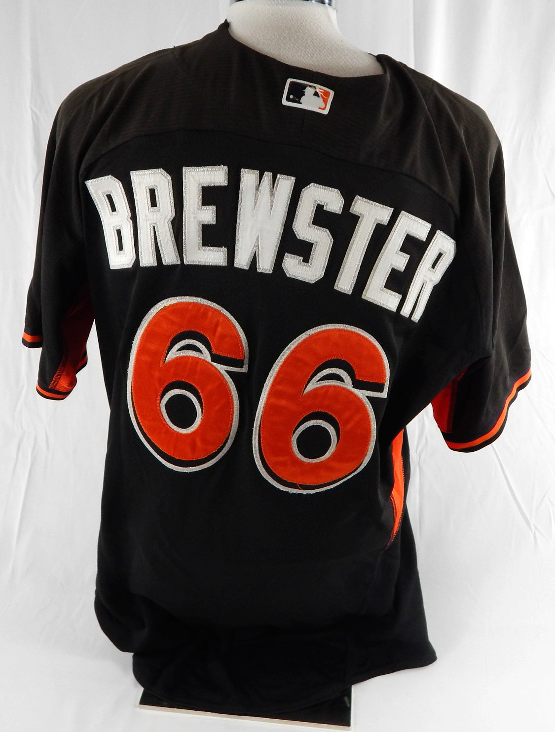 2014-16 Miami Marlins Brewster #66 Game Used Black Jersey ST BP 48 070 Pic2