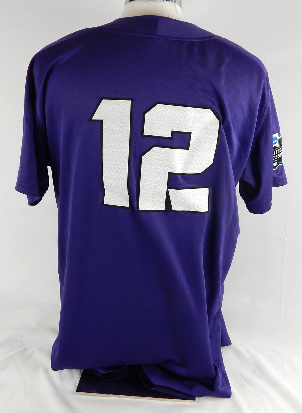 2016 Texas Christian TCU Horned Frogs #12 Game Used Purple Jersey CWS Patch 50 5 Pic2