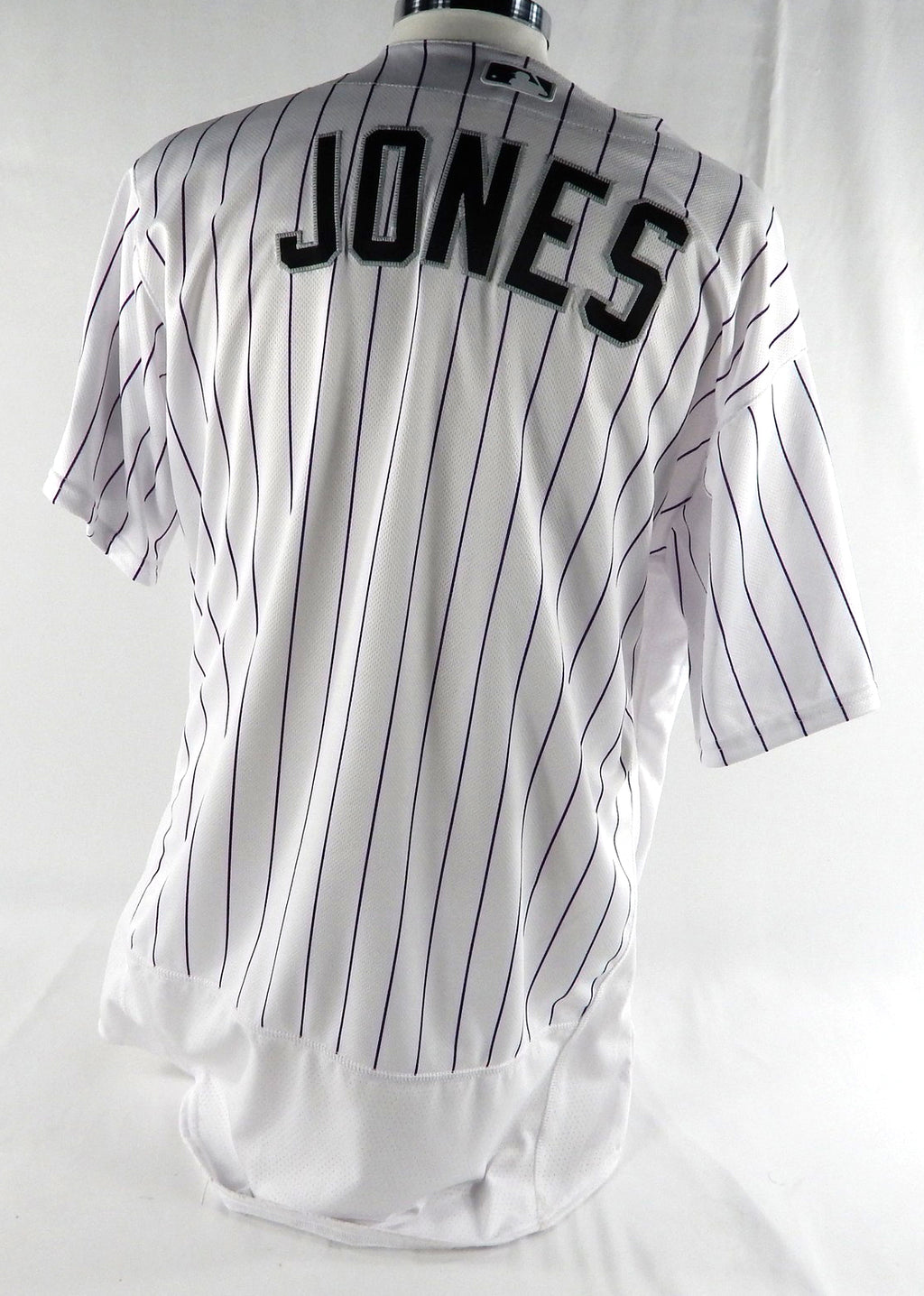 2023 Colorado Rockies Nolan Jones Game Issued White Pinstripe Jersey 30th P 48 6 Pic2
