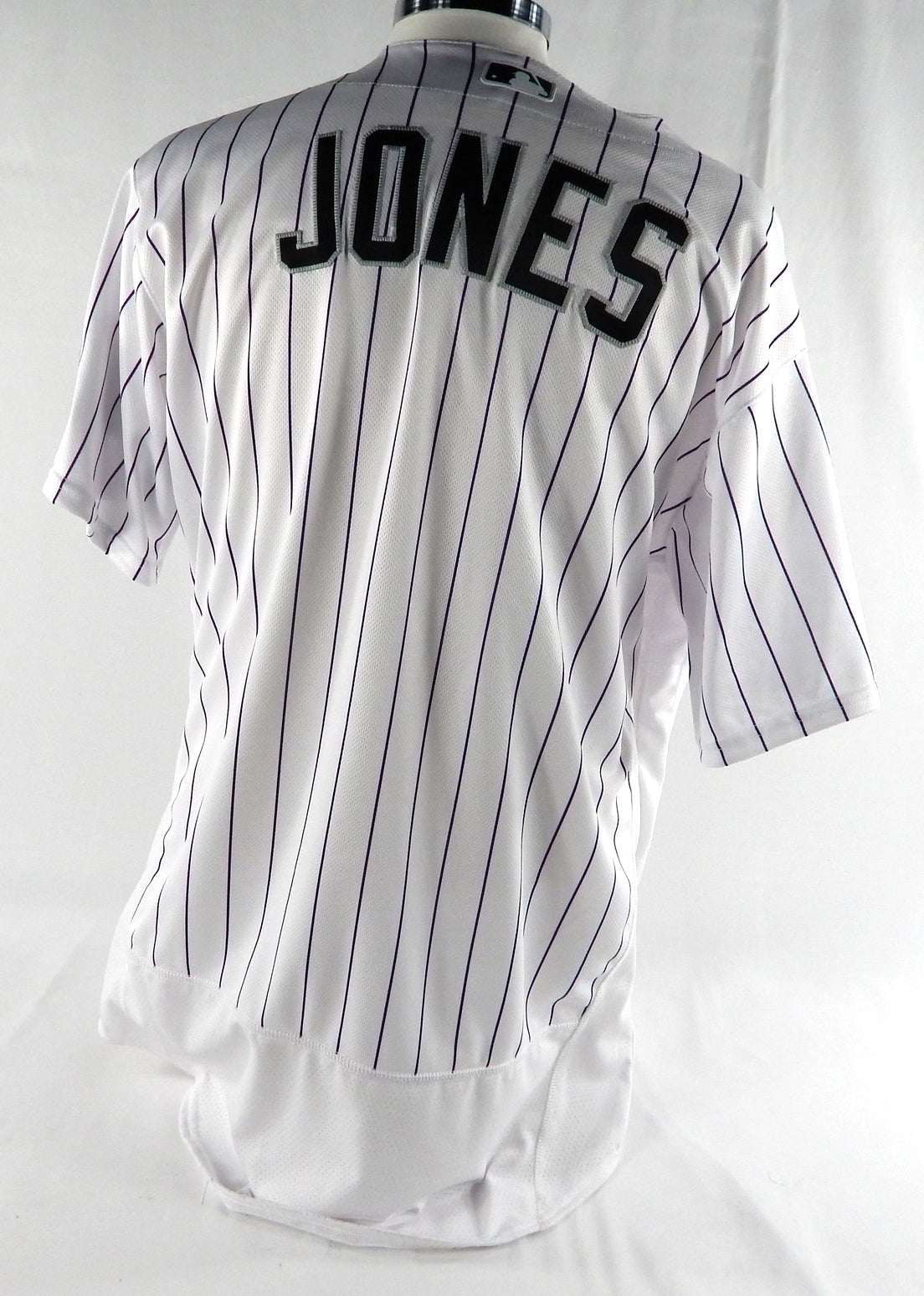 2023 Colorado Rockies Nolan Jones Game Issued White Pinstripe Jersey 30th P 48 6 Pic2