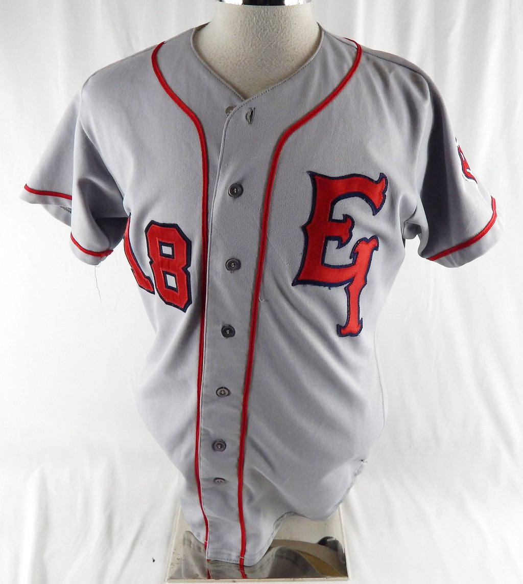 Erie Indians #18 Game Used Grey Jersey 40 146