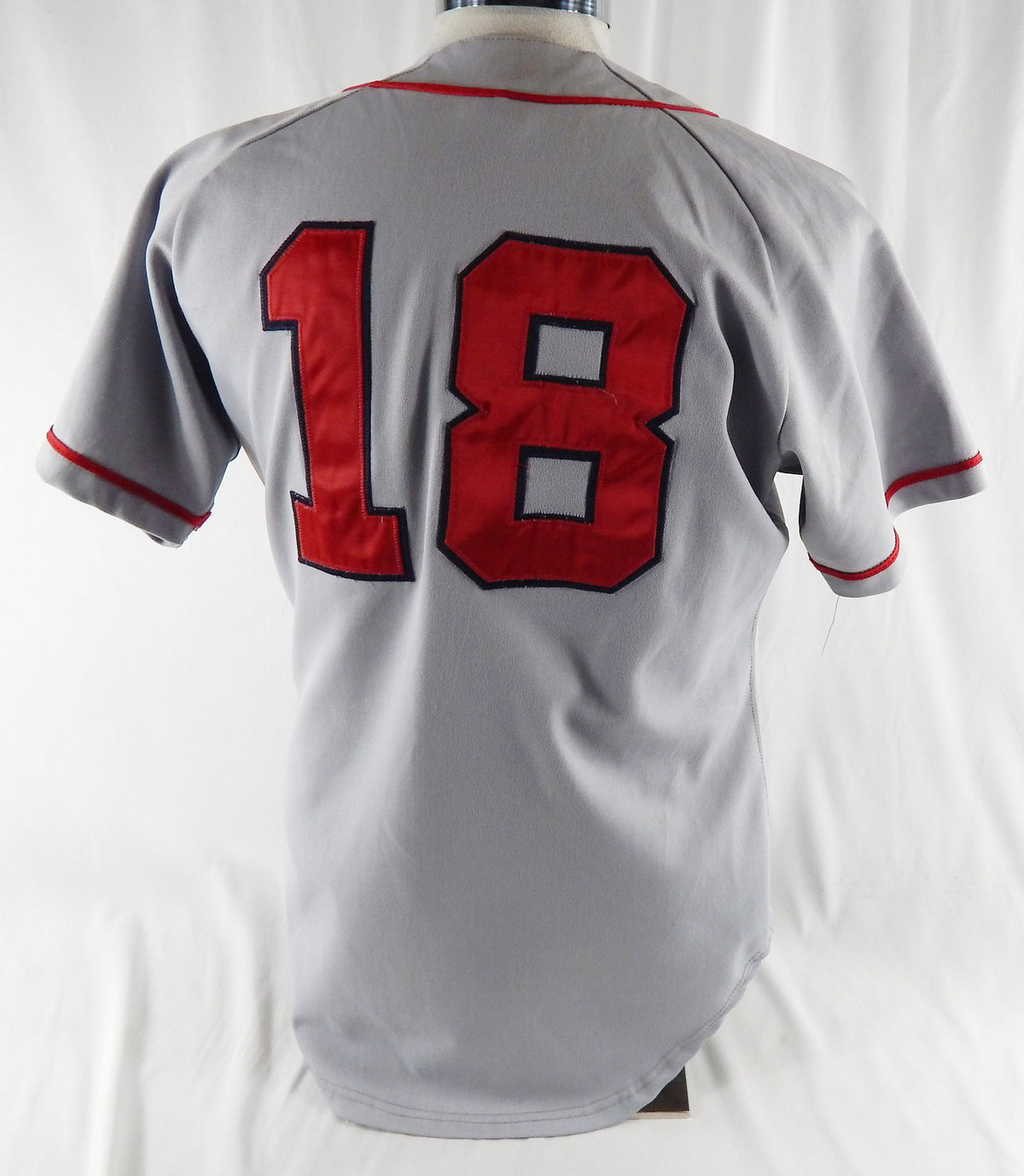Erie Indians #18 Game Used Grey Jersey 40 146 Pic2