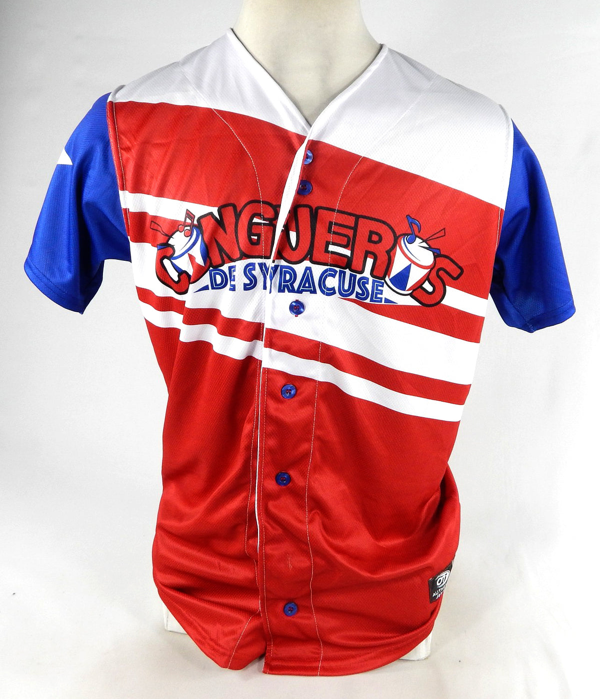 2022-23 Syracuse Mets #70 Game Issued Pos Used Red Jersey Copa Diversion 44 667