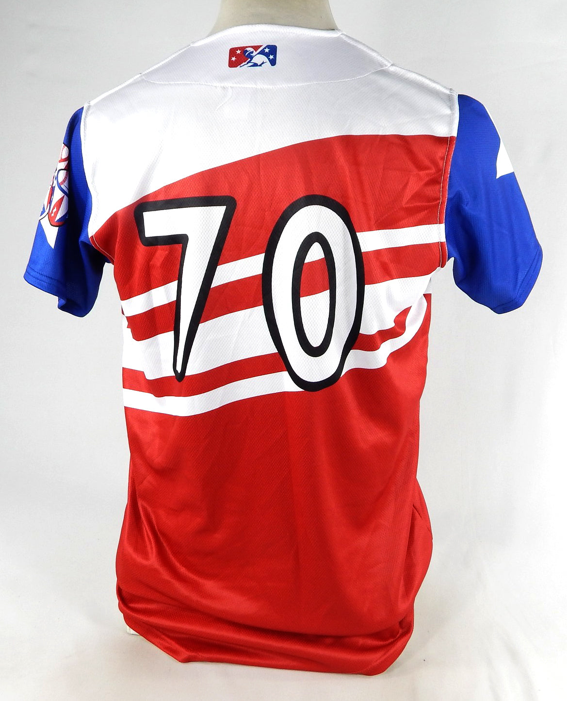2022-23 Syracuse Mets #70 Game Issued Pos Used Red Jersey Copa Diversion 44 667 Pic2