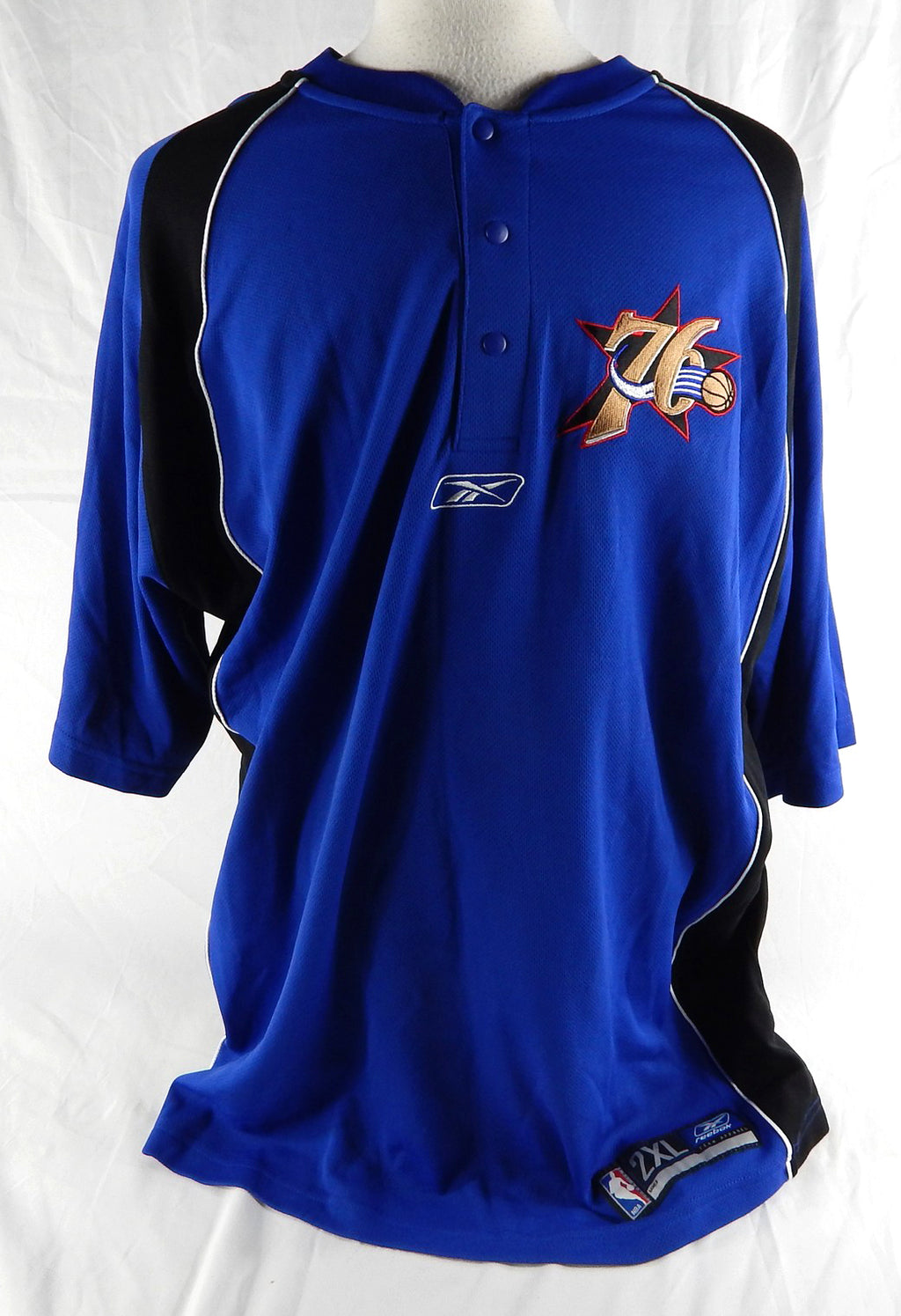 2000s Philadelphia 76ers Willie Green #33 Game Used Blue Shooting Shirt 2XL 554