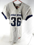 2012 Utah State Aggies #36 Game Issued Grey Jersey S DP84007