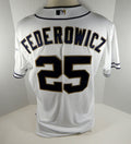 San Diego Padres Tim Federowicz #25 Game Issued White Jersey SDP0272