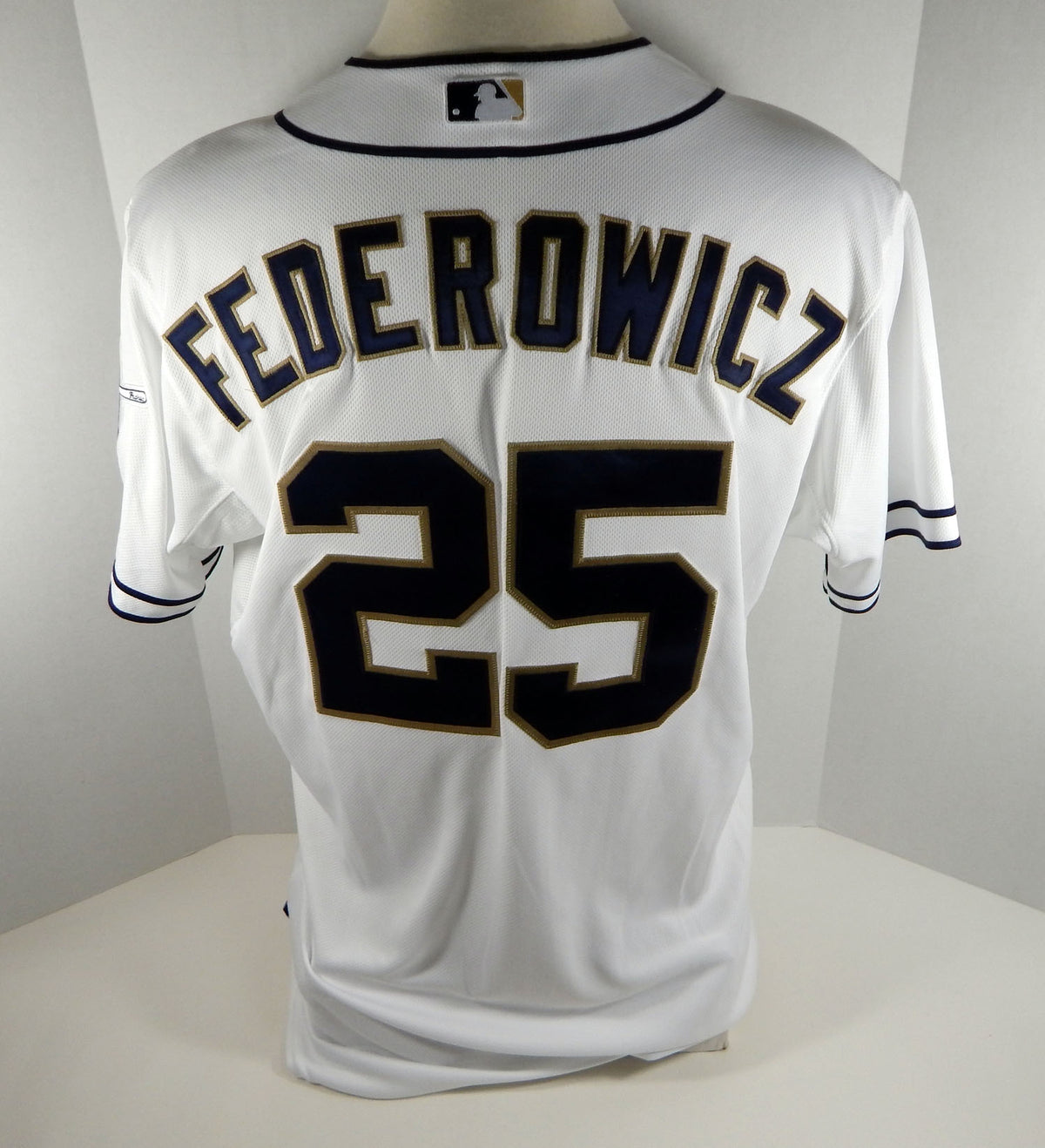 San Diego Padres Tim Federowicz #25 Game Issued White Jersey SDP0272