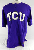 2000s Texas Christian TCU Horned Frogs #37 Game Used Purple Jersey Baseball XL 7