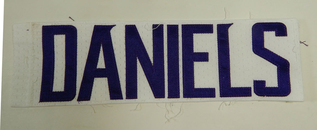 Minnesota Vikings Daniels Game Issued White Name Plate DP14757