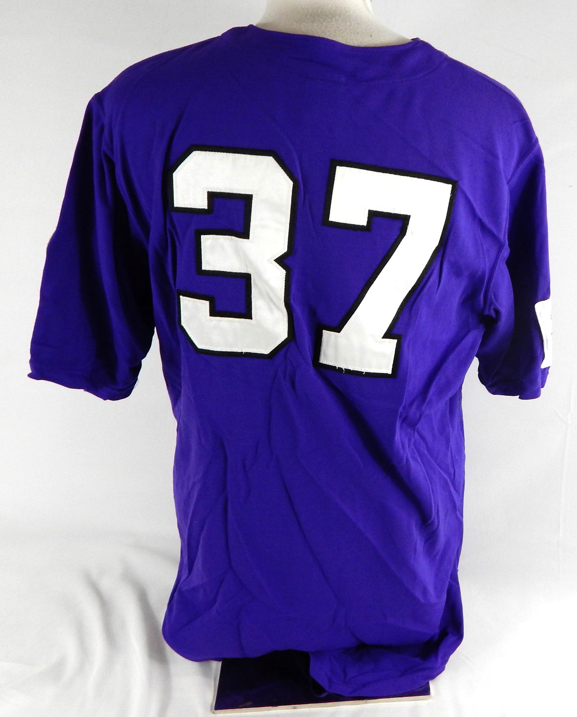 2000s Texas Christian TCU Horned Frogs #37 Game Used Purple Jersey Baseball XL 7 Pic2