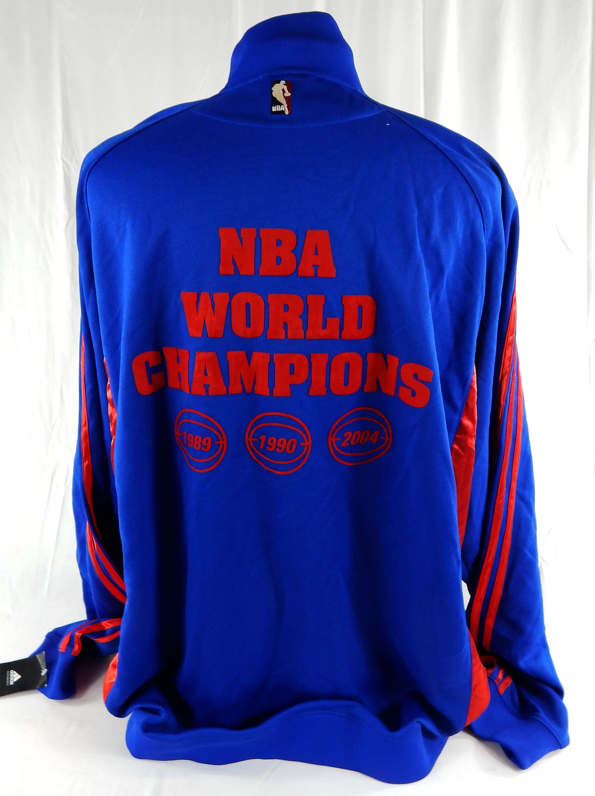 2004-05 Detroit Pistons Game Issued Blue Warm Up Jacket World Champions 3XL 074 Pic2