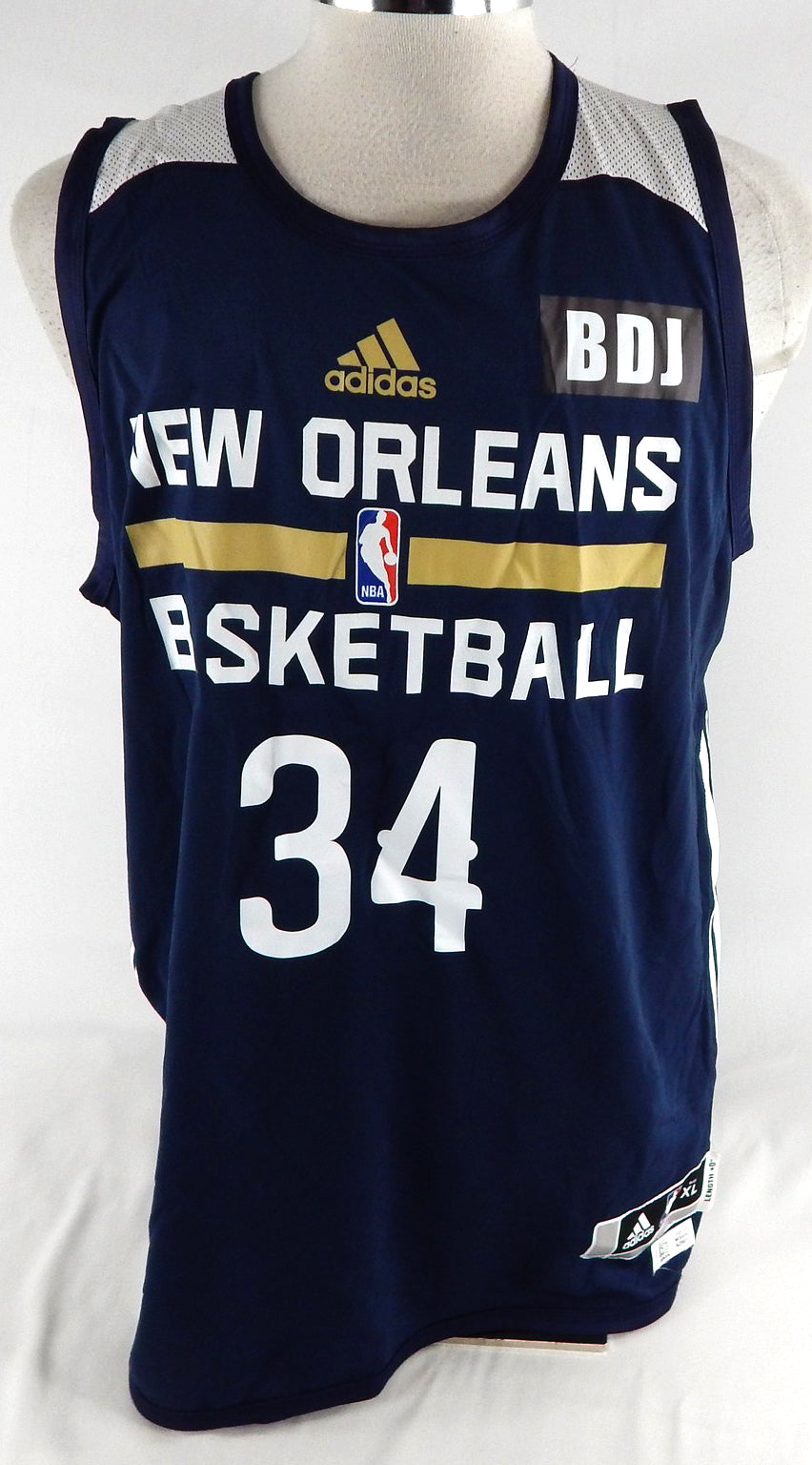 2015-16 New Orleans Pelicans Sutton #34 Game Issued Navy Practice Jersey BDJ P 8