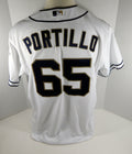 San Diego Padres Adys Portillo #65 Game Issued White Jersey