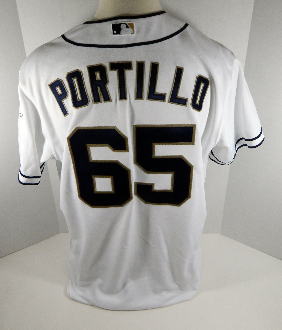 San Diego Padres Adys Portillo #65 Game Issued White Jersey