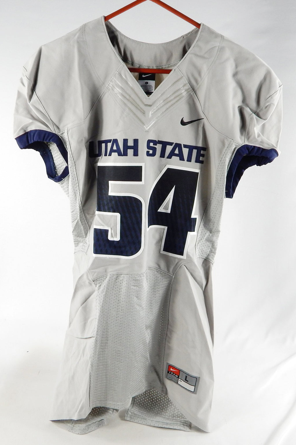 2013 Utah State Aggies #54 Game Issued Grey Jersey L DP84010