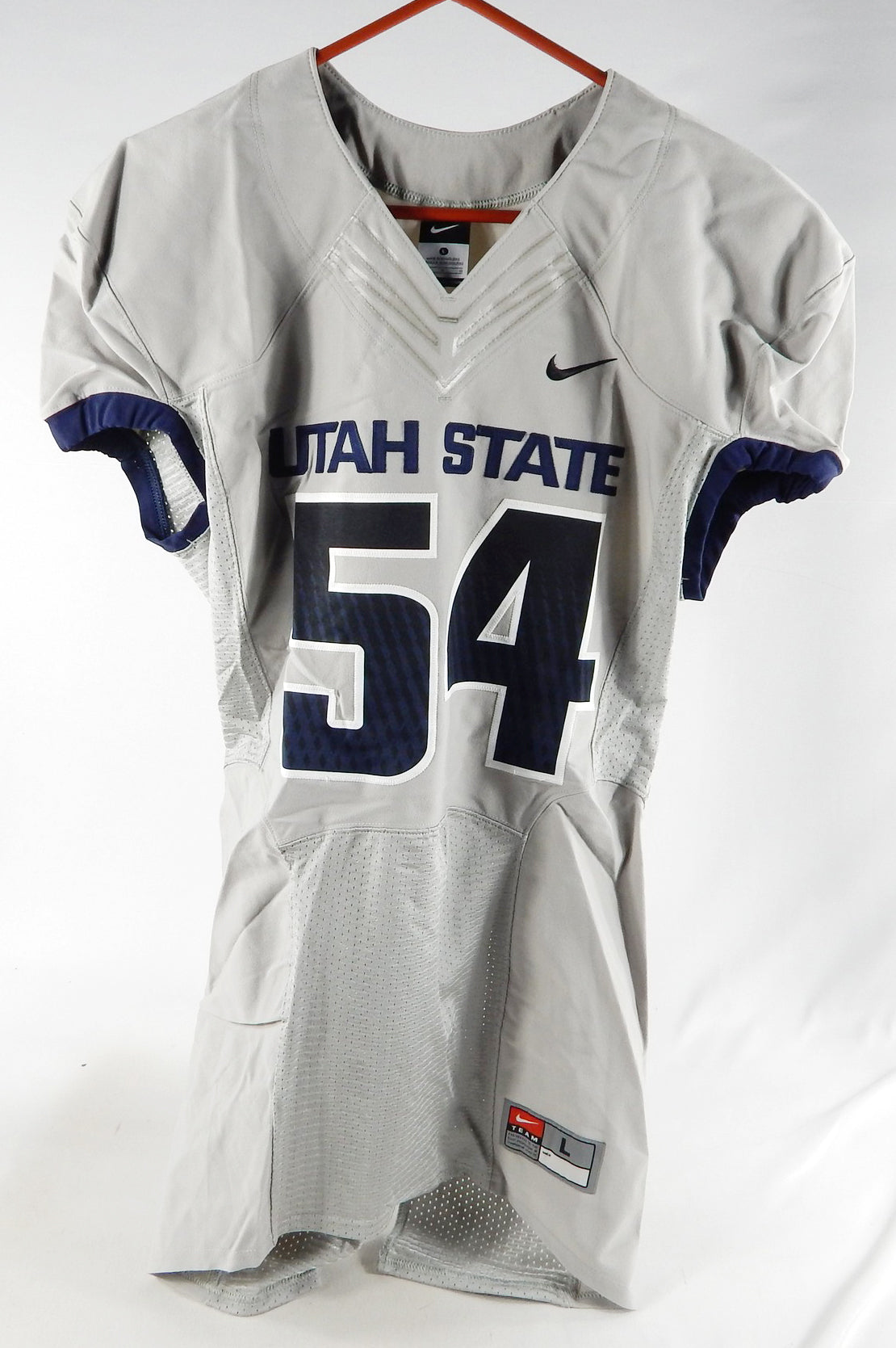 2013 Utah State Aggies #54 Game Issued Grey Jersey L DP84010