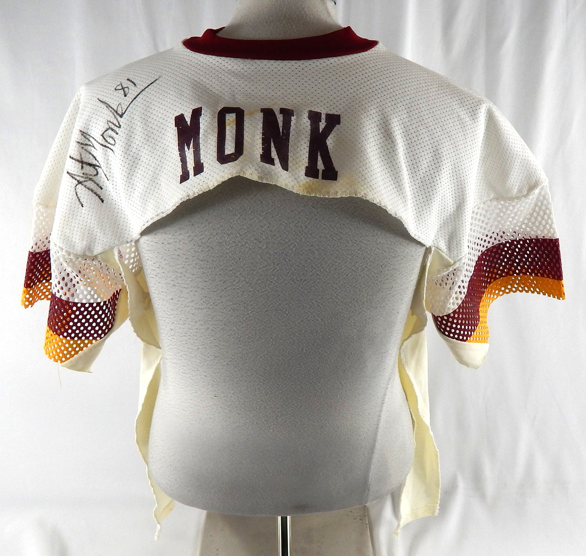 1980-93 Washington Redskins Art Monk #81 Game Used White Jersey 151 Pic2